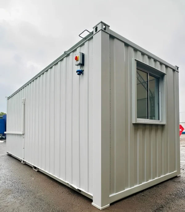 21ft x 8ft Custom Office Cabin – Refurbished Portable Building with A/C & Glazed Door - Image 4