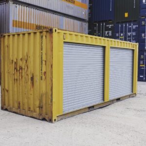 Yellow 20ft Used Container – Dual Side Roll-Up Doors